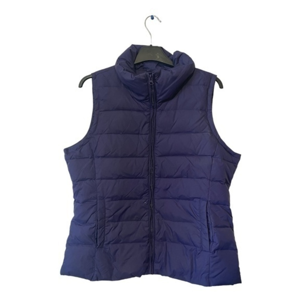 Joe Fresh Womens Vest Down & Feather Fill Nylon Full Zip Purple Gorpcore Size L